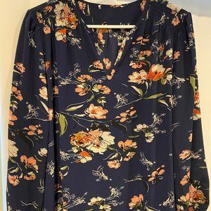 Blue Flower Blouse
